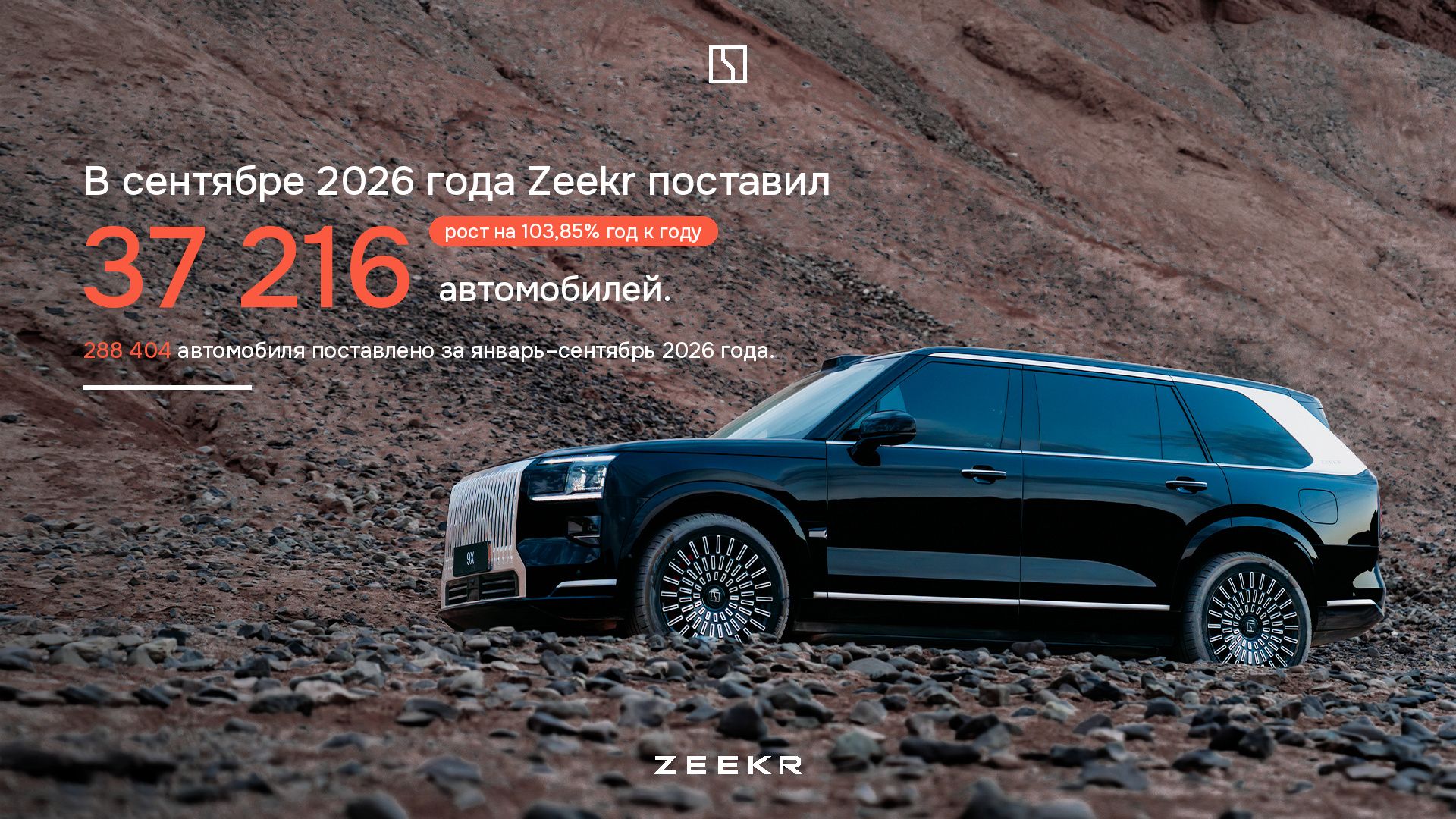 ZEEKR более чем удвоил поставки: 37 216 автомобилей в сентябре 2026 года
